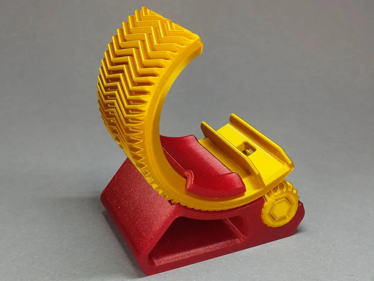 Geared Phone Stand with Charging Slot