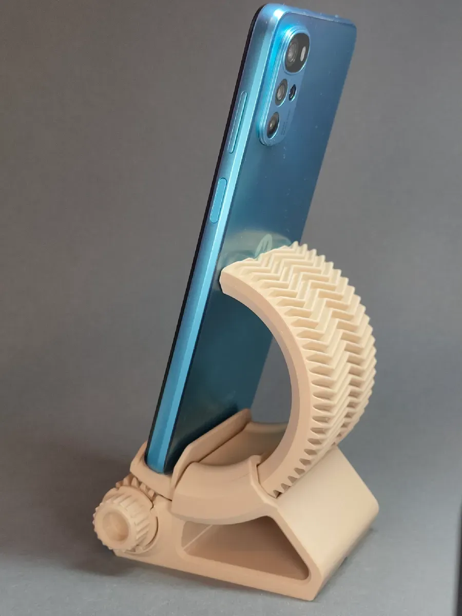 Geared Phone Stand with Charging Slot, photo 4 of 4 - Geared Phone Stand with Charging Slot Generative Art