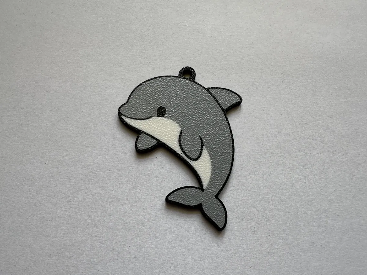 Cute Dolphin Ornament, photo 2 of 2 - Cute Dolphin Ornament Art
