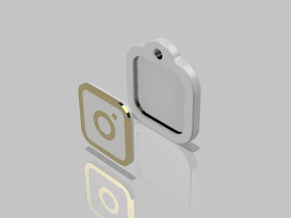 Instagram Keychain with NFC tag cutout - Photo & Custom Keychains, in stock in India