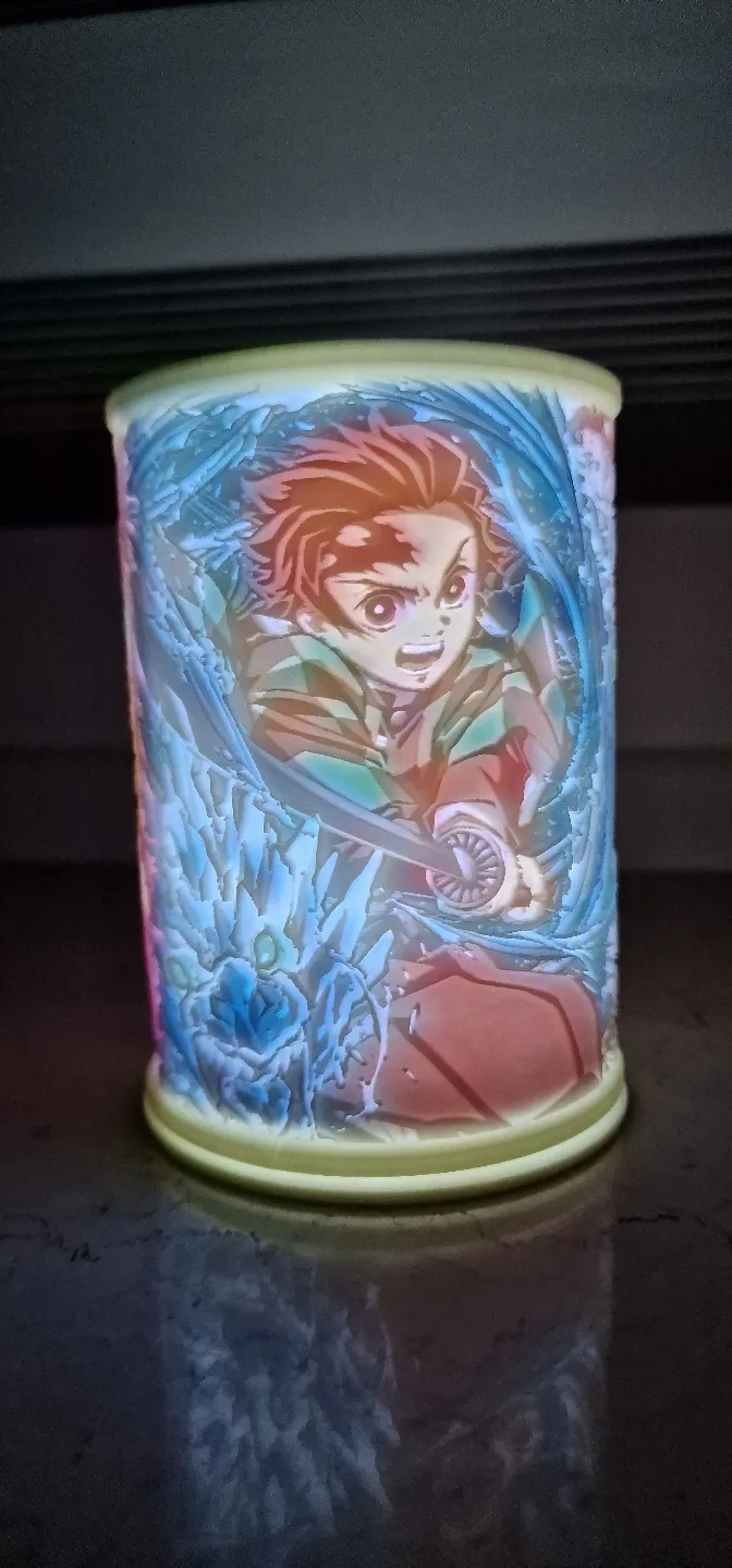 Demon Slayer Litophane Cylinder LED Kit 001 Compatible, photo 2 of 4 - Demon Slayer Litophane Cylinder LED Kit 001 Compatible Figurines & Collectibles