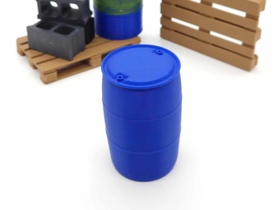 Blue Barrel / Rain barrel - Scale model