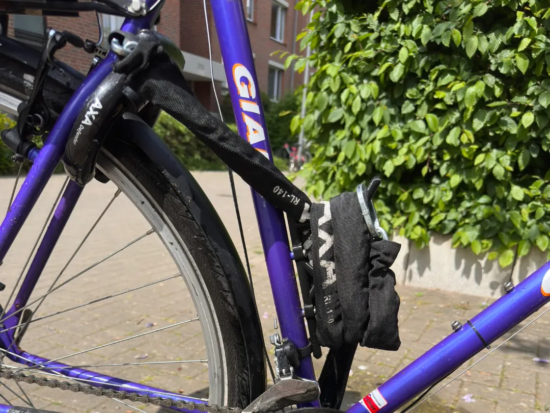 Bicycle Frame Lock Chain Storage System