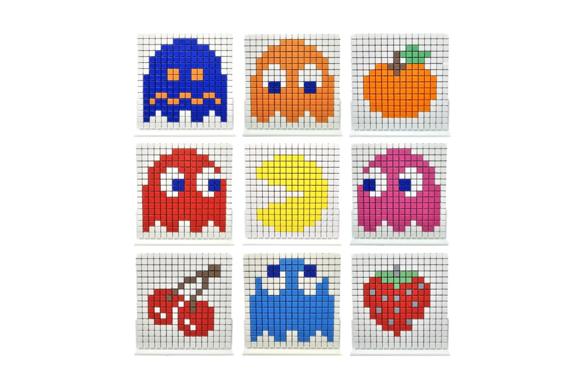 Pac-Man Pixel Puzzle Character Set