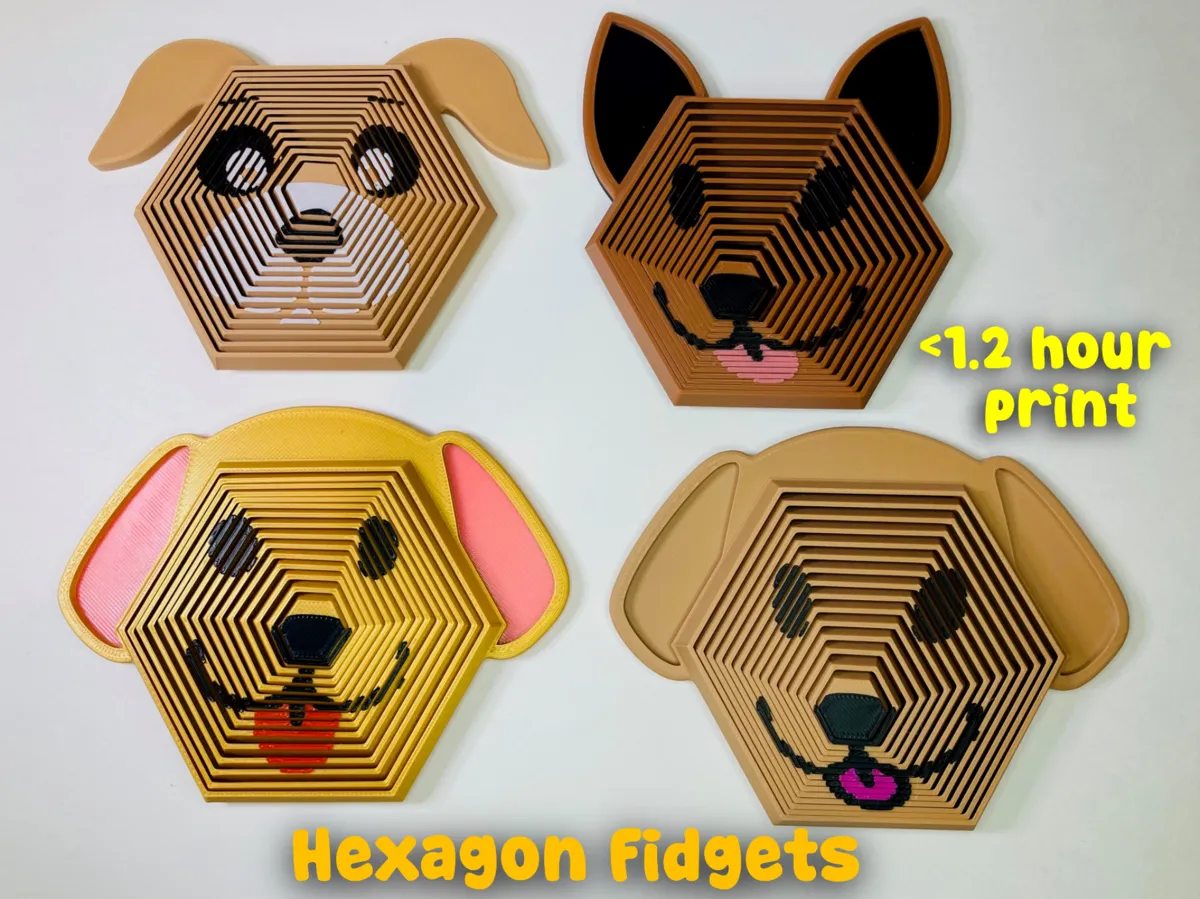 Dog Hexagon Fidget Toy - Animal Fidget Toys, in stock