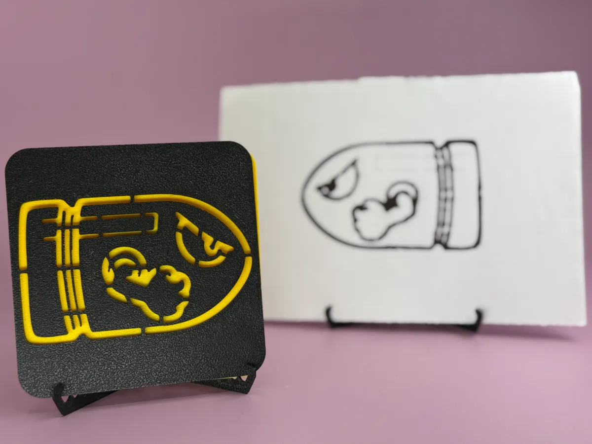 Bullet Bill - drawing stencil for kids