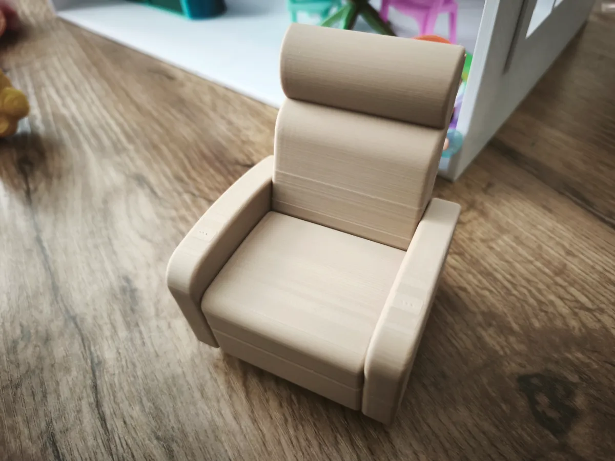 Miniature dollhouse armchair