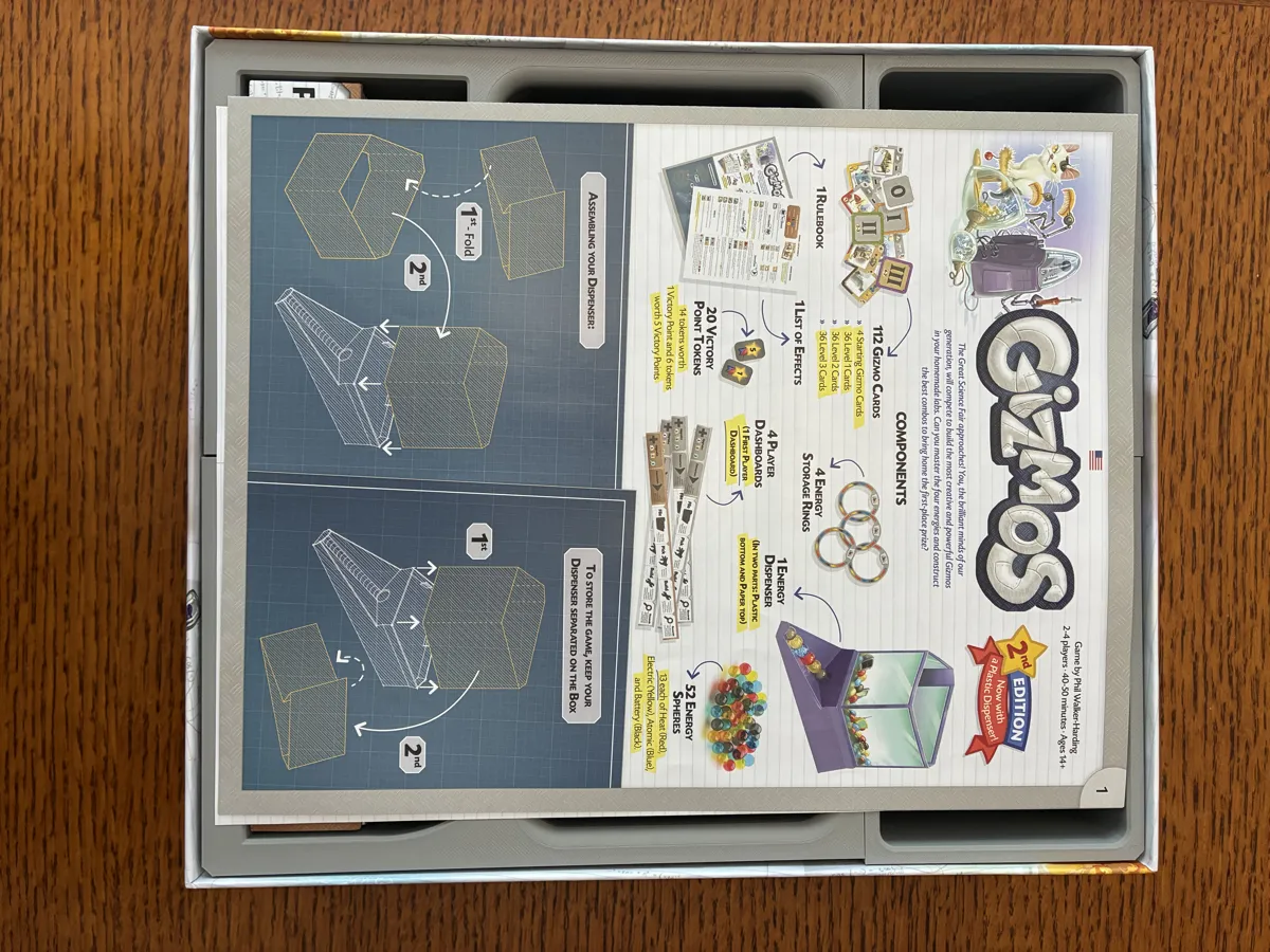 Gizmos Board Game Insert, photo 2 of 4 - Gizmos Board Game Insert Toys & Games