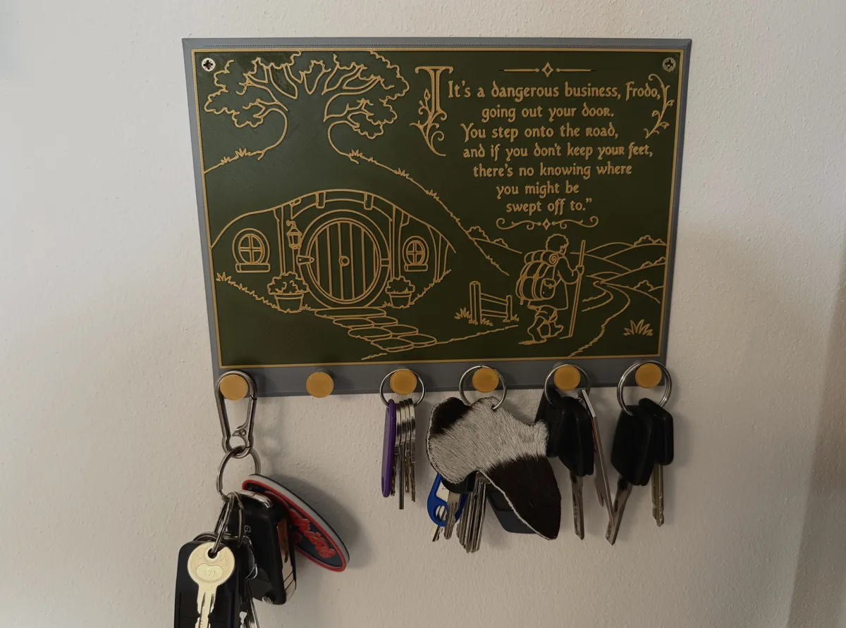 Lord of the Rings Key Holder | The Hobbit Key Rack, photo 2 of 4 - Lord of the Rings Key Holder | The Hobbit Key Rack Household