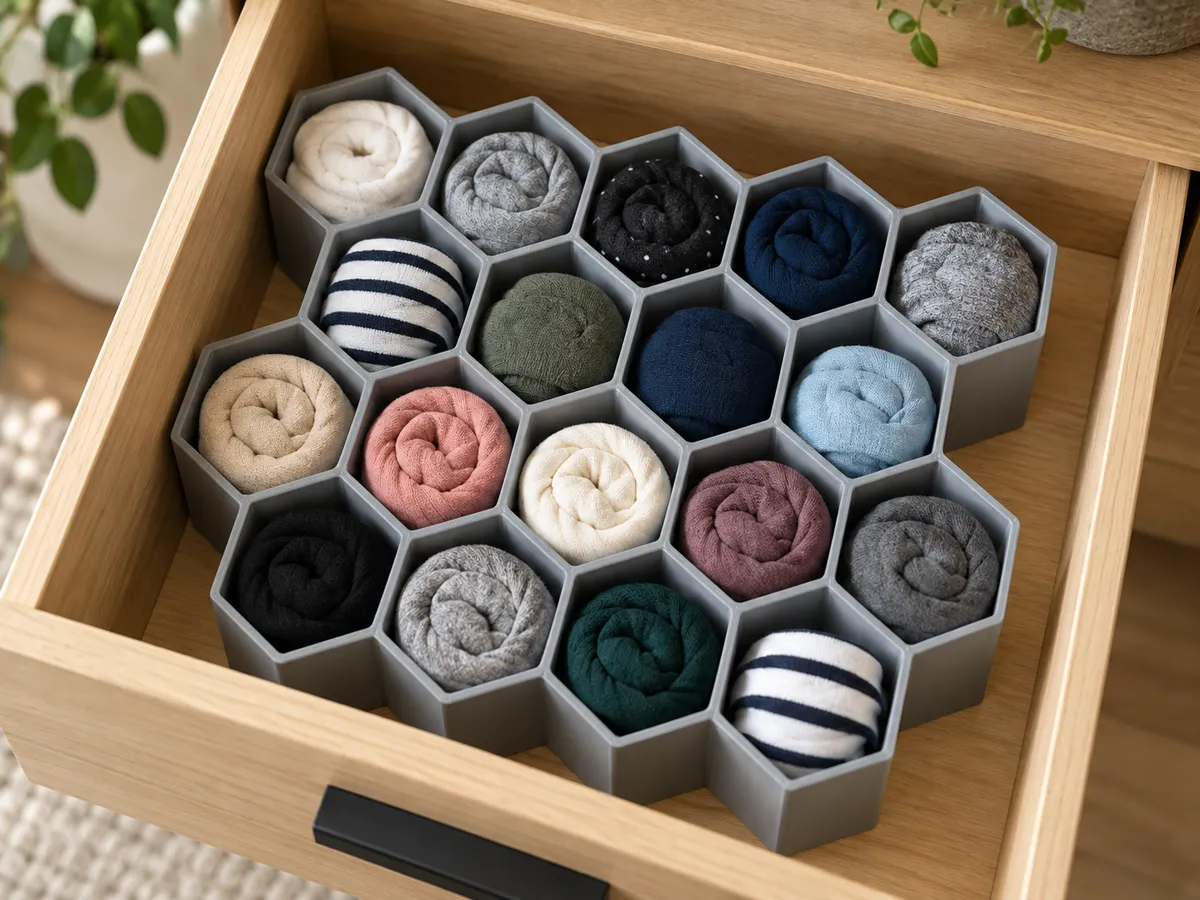 Modular Honeycomb Drawer Organizer