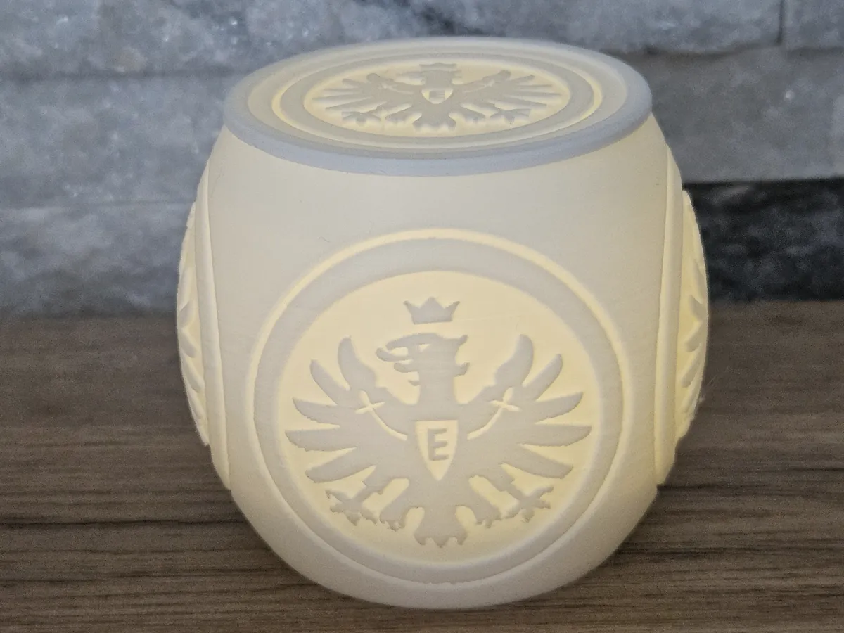 Teelicht Eintracht Frankfurt V2 mit Deckel