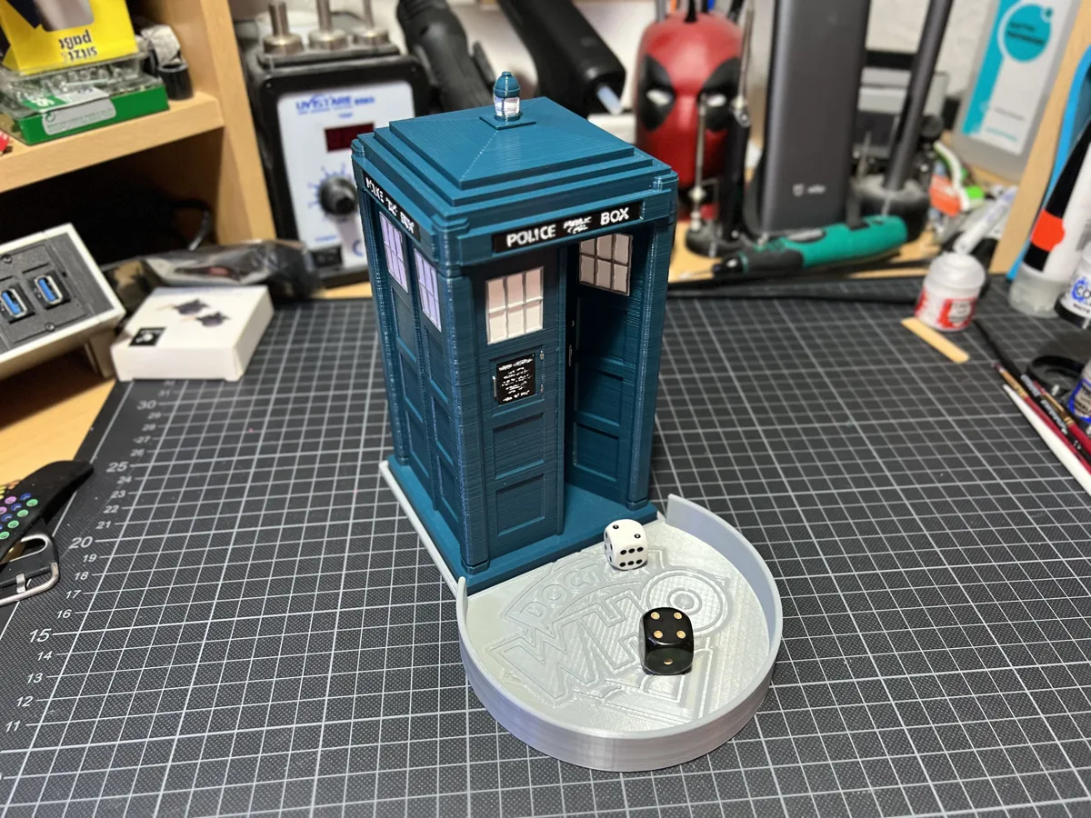 TARDIS Dice Tower "Enhanced" (2023 Tardis), photo 4 of 4 - TARDIS Dice Tower "Enhanced" (2023 Tardis) Board Games & Tabletop