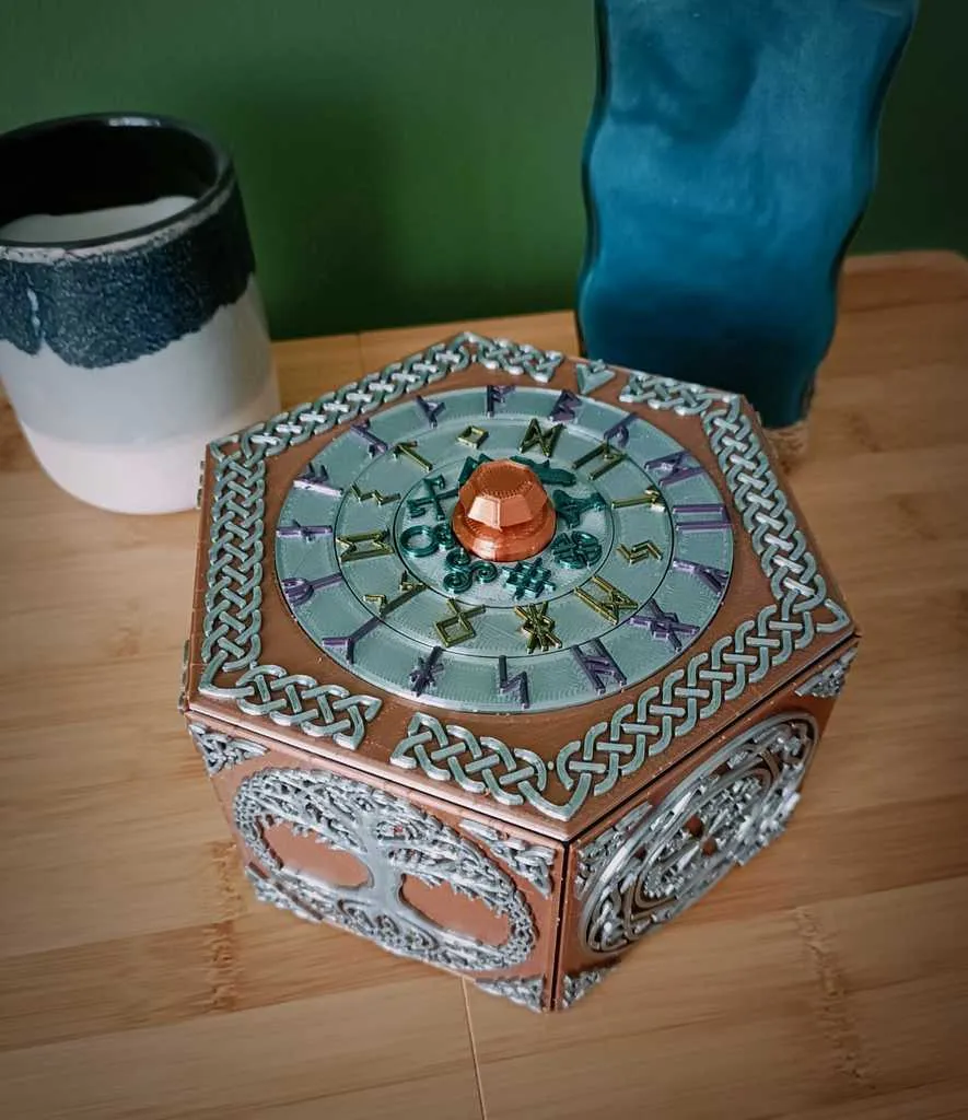 Concentric Combination Puzzle Box - Viking Style, photo 3 of 4 - Concentric Combination Puzzle Box - Viking Style Toys, Games & Hobbies