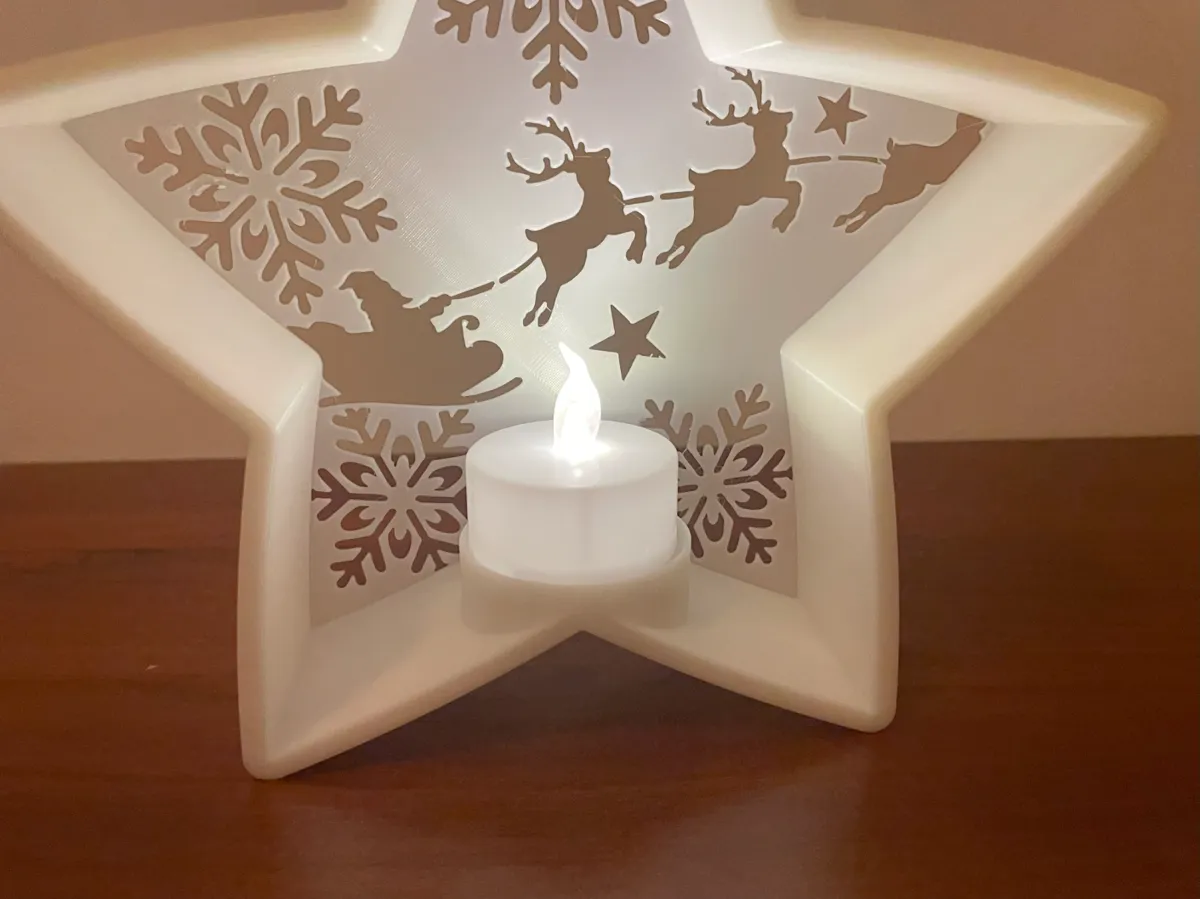 Christmas star LED candle holder, photo 3 of 4 - Christmas star LED candle holder Home Decor Items