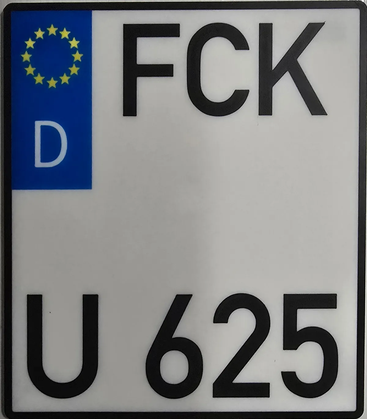 Fun EU license plate for motorcycles, photo 3 of 4 - Fun EU license plate for motorcycles Car & Vehicle