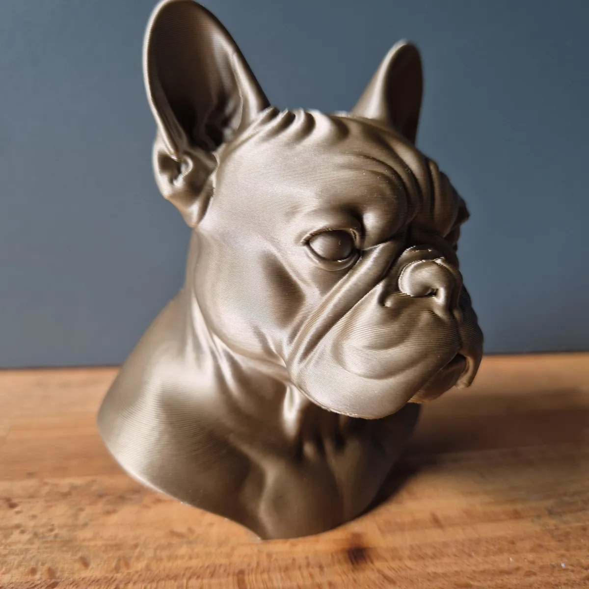 French Bulldog Bust, Realistic Dog Sculpture - Classical Busts & Heads, in stock