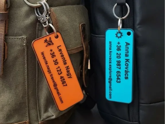 Custom Luggage Tag with Text & Emoji