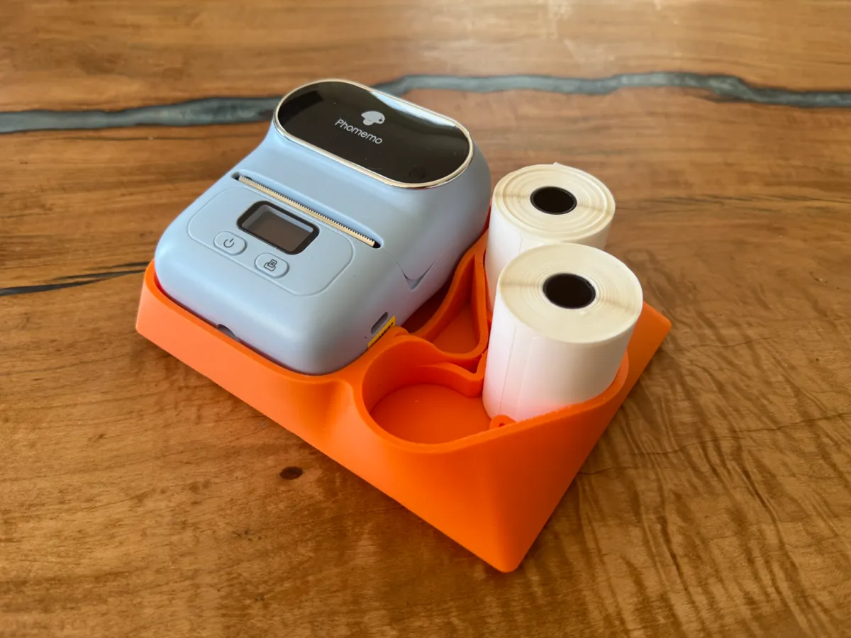 Gridfinity Phomemo Label Printer Holder
