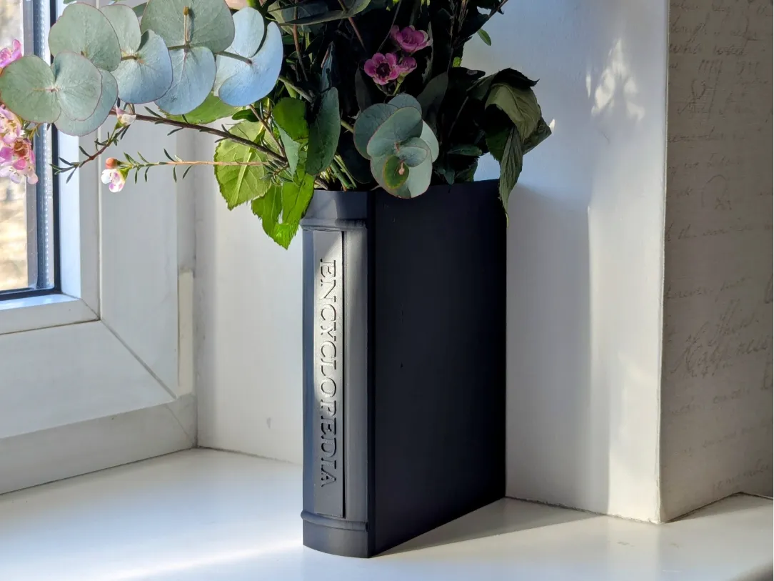 Book-Shaped Vase / Bookend Container customizable