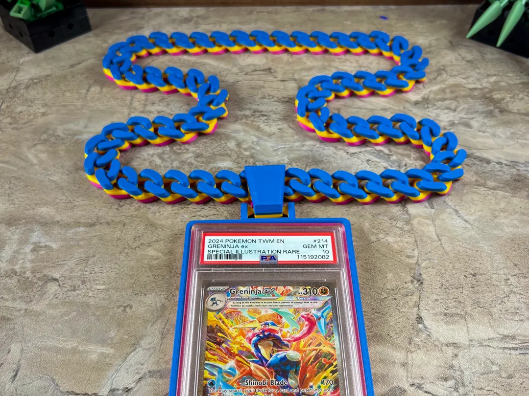 Graded Card Slab Chain Necklace