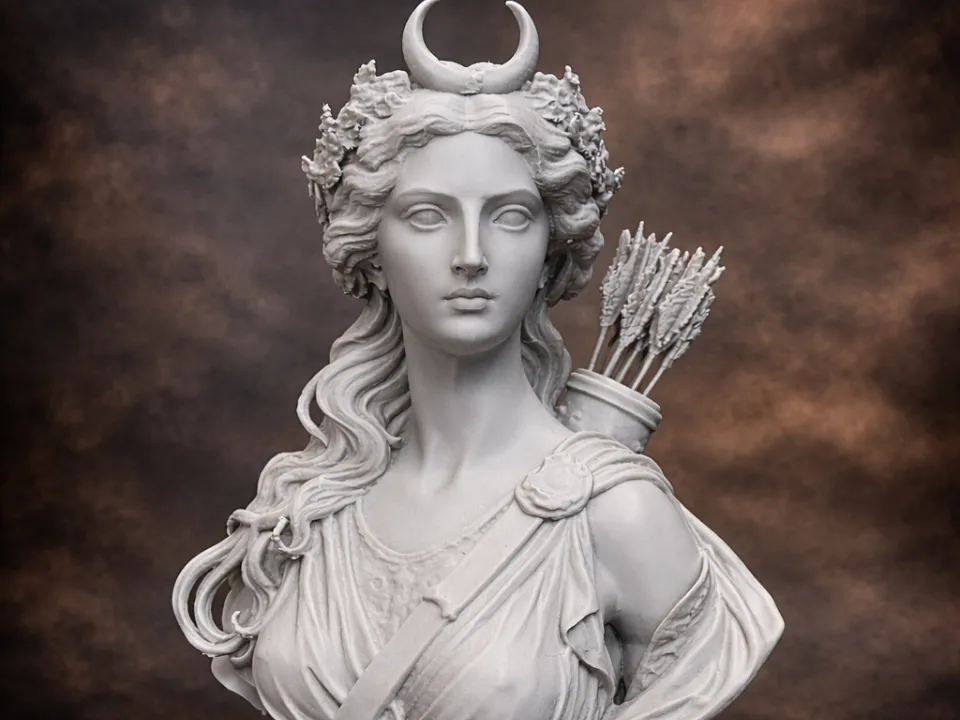 Young Artemis, Classical Bust (Diana Reimagined)