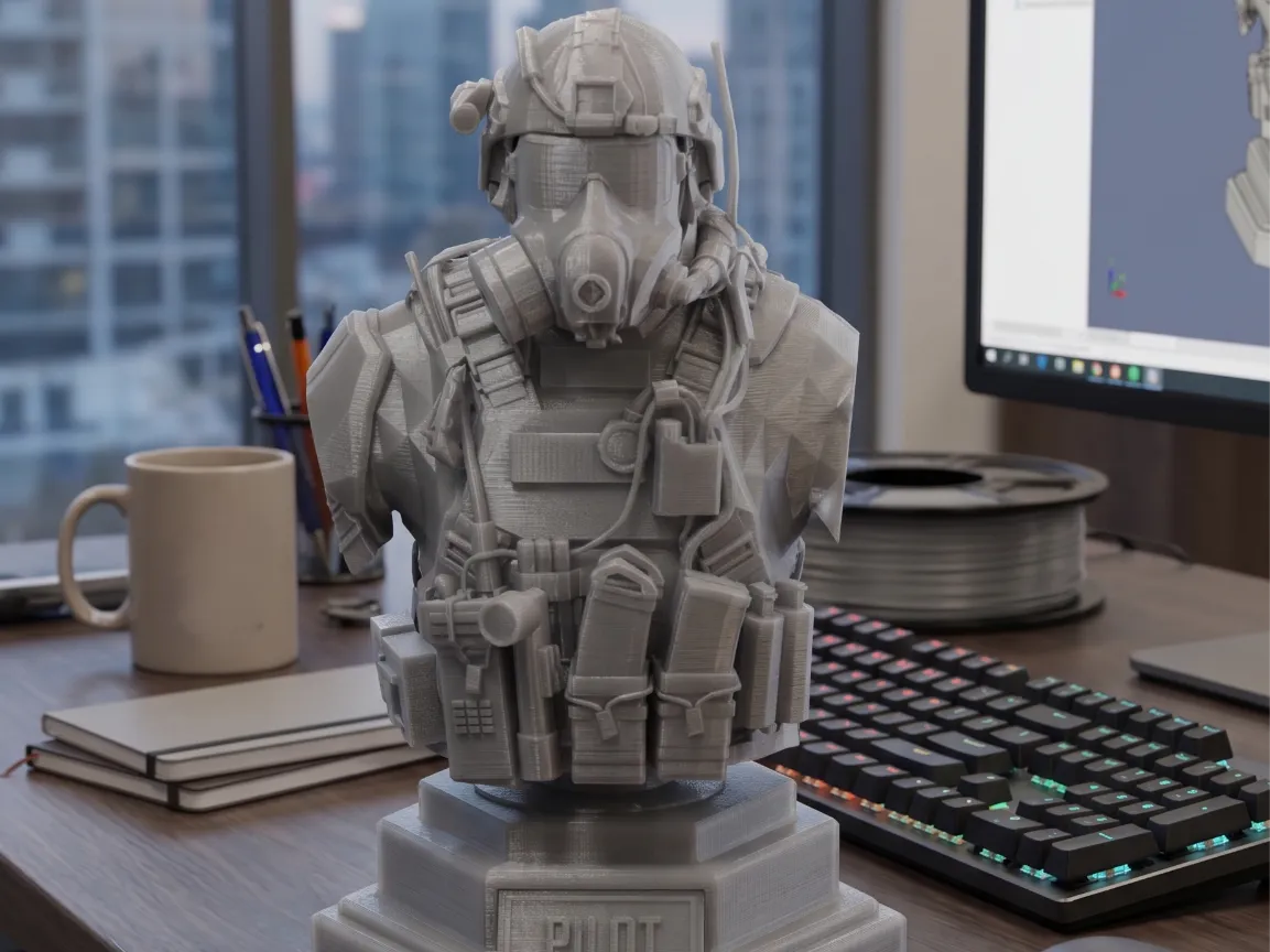 Pilot Hero Bust