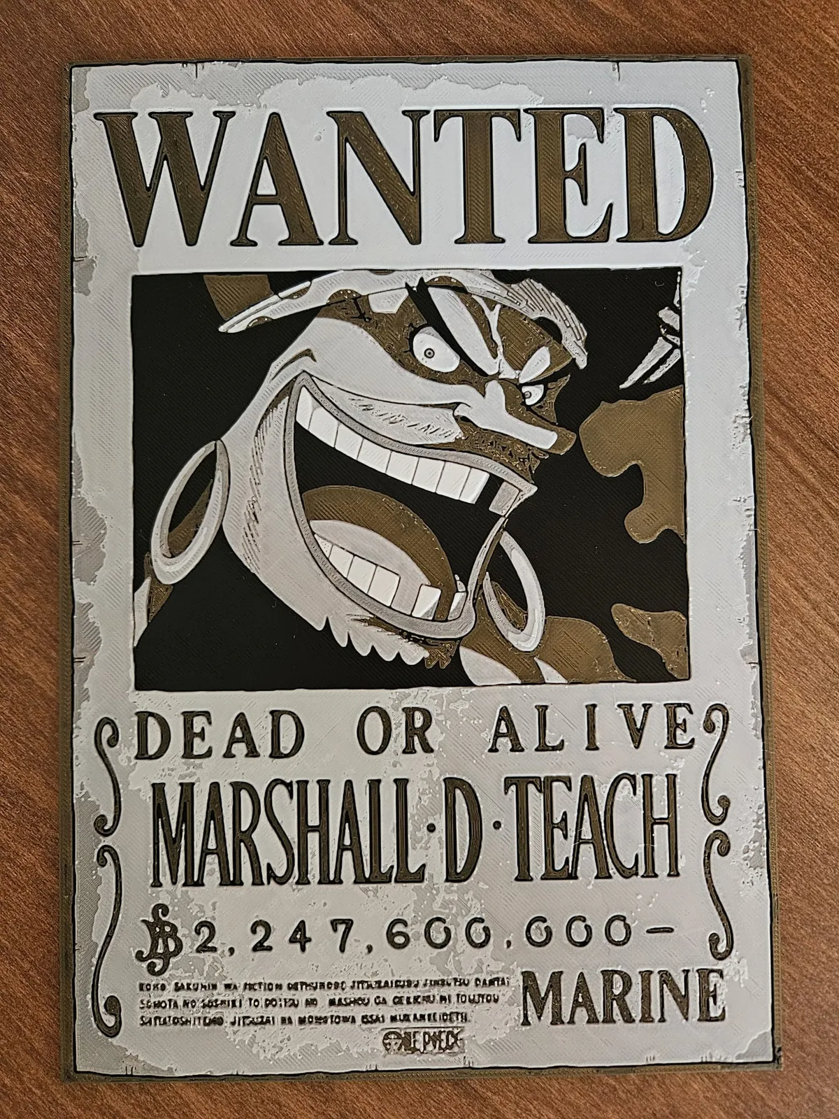 One Piece wanted poster - Marshall - D - Teach, photo 2 of 3 - One Piece wanted poster - Marshall - D - Teach Home Decor Items