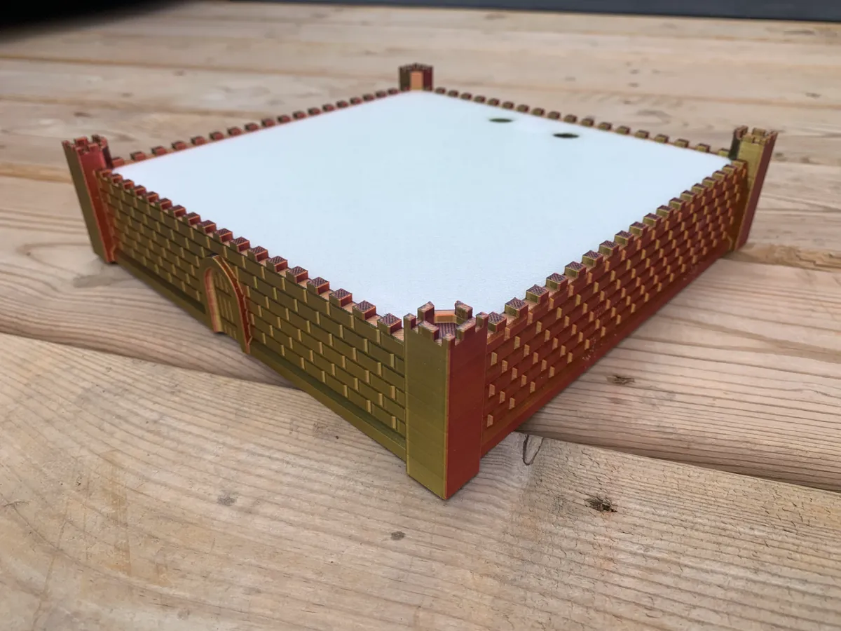 Medieval Dice Rolling Tray - Fortress Motif, photo 3 of 4 - Medieval Dice Rolling Tray - Fortress Motif Hobby & DIY