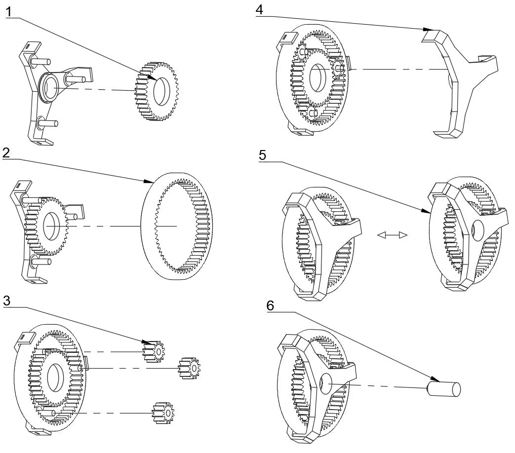 Two-Way Planetary Gear Fidget Toy, photo 3 of 4 - Two-Way Planetary Gear Fidget Toy Toys & Games