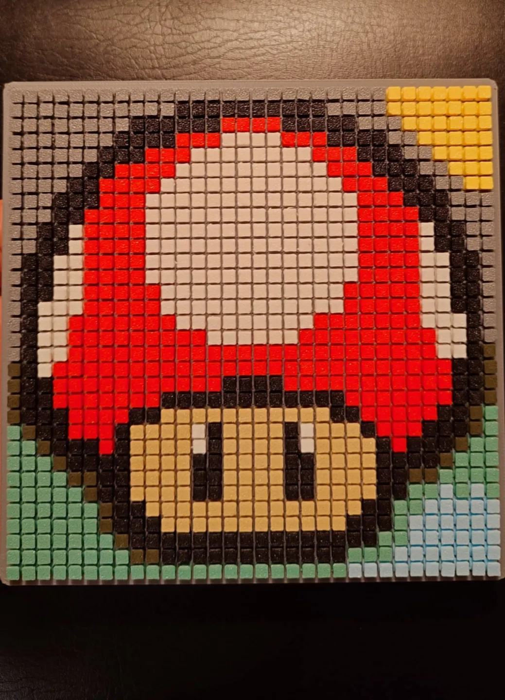 Mario Mushroom 32x32 Pixel Puzzle (4mm tiles), photo 3 of 3 - Mario Mushroom 32x32 Pixel Puzzle (4mm tiles) Generative Art