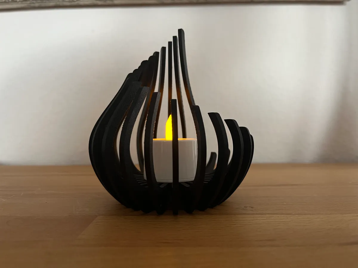 Rib Tealight 2, photo 2 of 3 - Rib Tealight 2 Home Decor Items