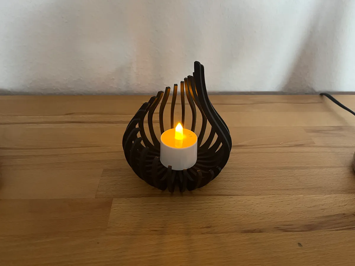 Rib Tealight 2, photo 3 of 3 - Rib Tealight 2 Home Decor Items