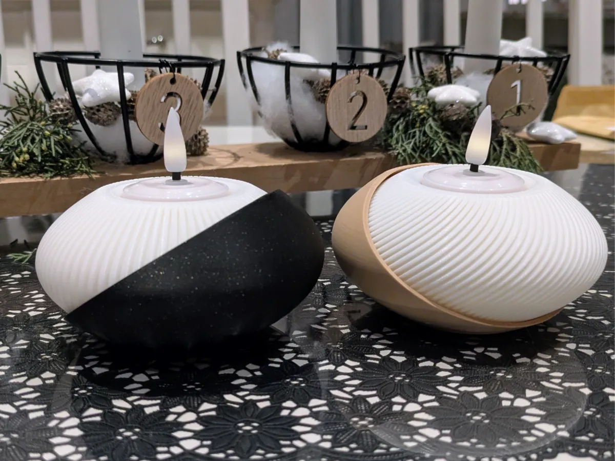 Modern tealight holder with shell - Tealight Holders, in stock