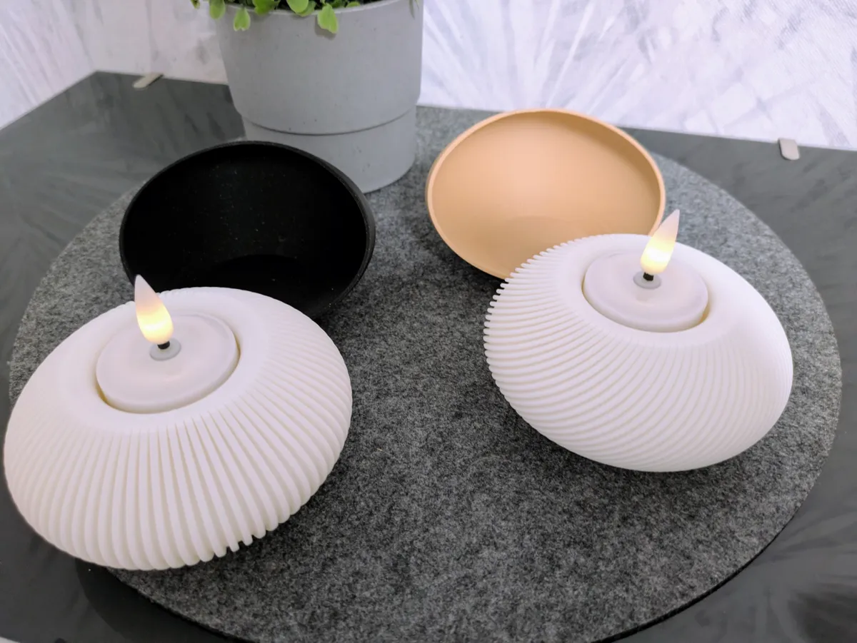 Modern tealight holder with shell, photo 3 of 4 - Modern tealight holder with shell Home Decor Items