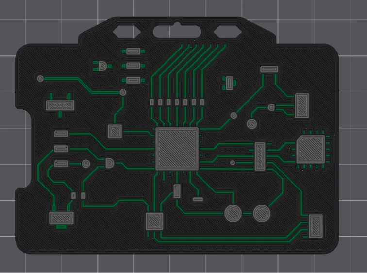 Electronic circuit ID card holder design, photo 4 of 4 - Electronic circuit ID card holder design Household