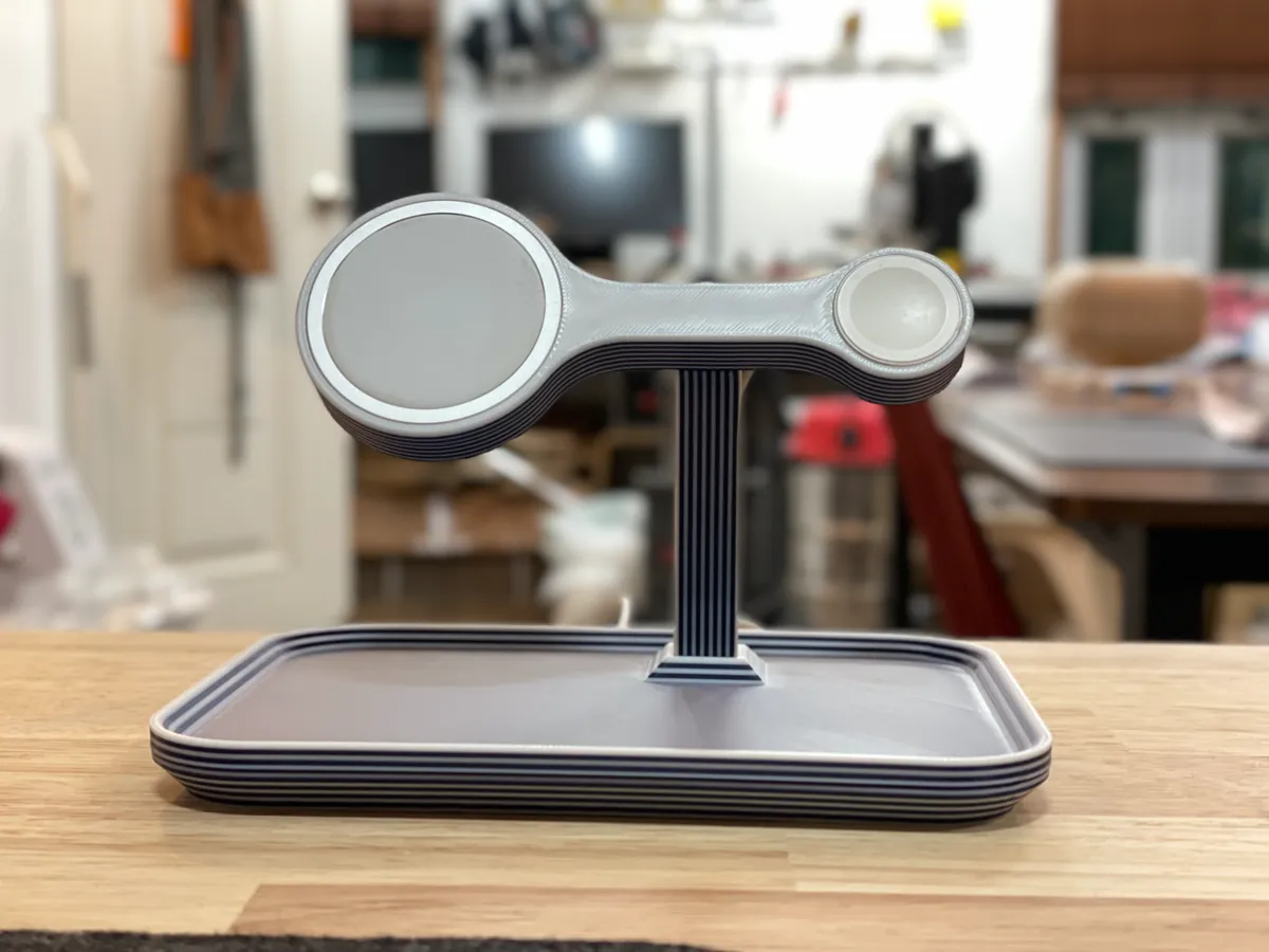 Minimal iPhone MagSafe and Watch Stand