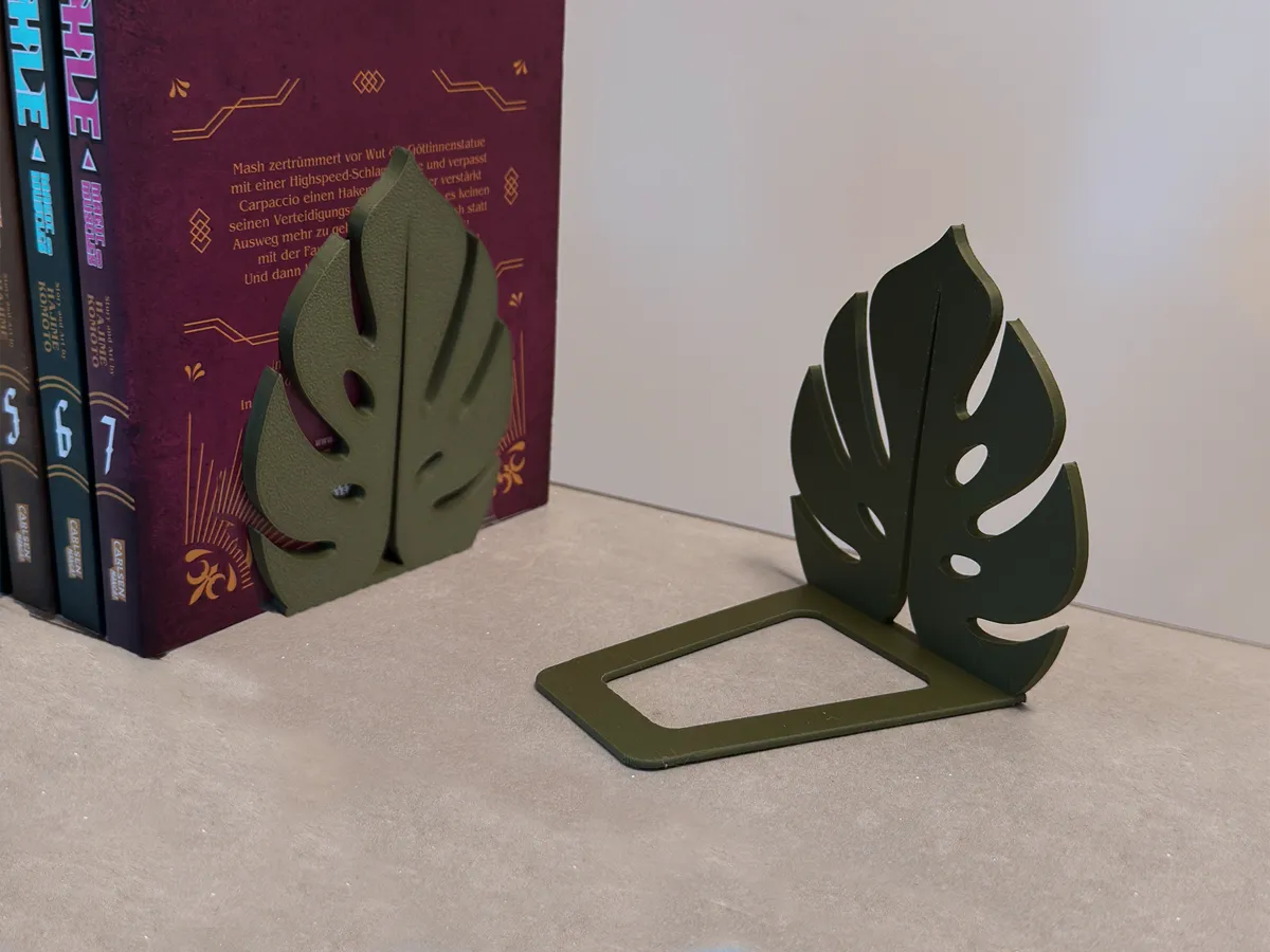 Bookend / Book holder / Stand / Monstera Design