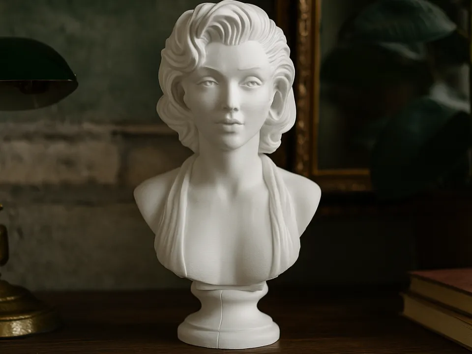 Marilyn Monroe Bust, Hollywood Fan Art Sculpture