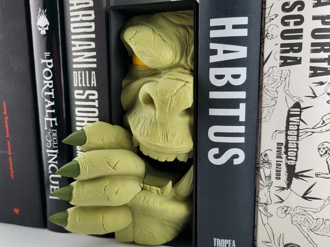Orc Guardian Book Nook - Bookshelf Insert