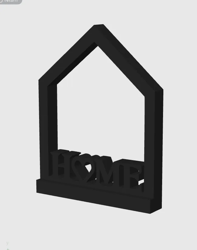 Modern Home House Shaped Sign, photo 4 of 4 - Modern Home House Shaped Sign Household
