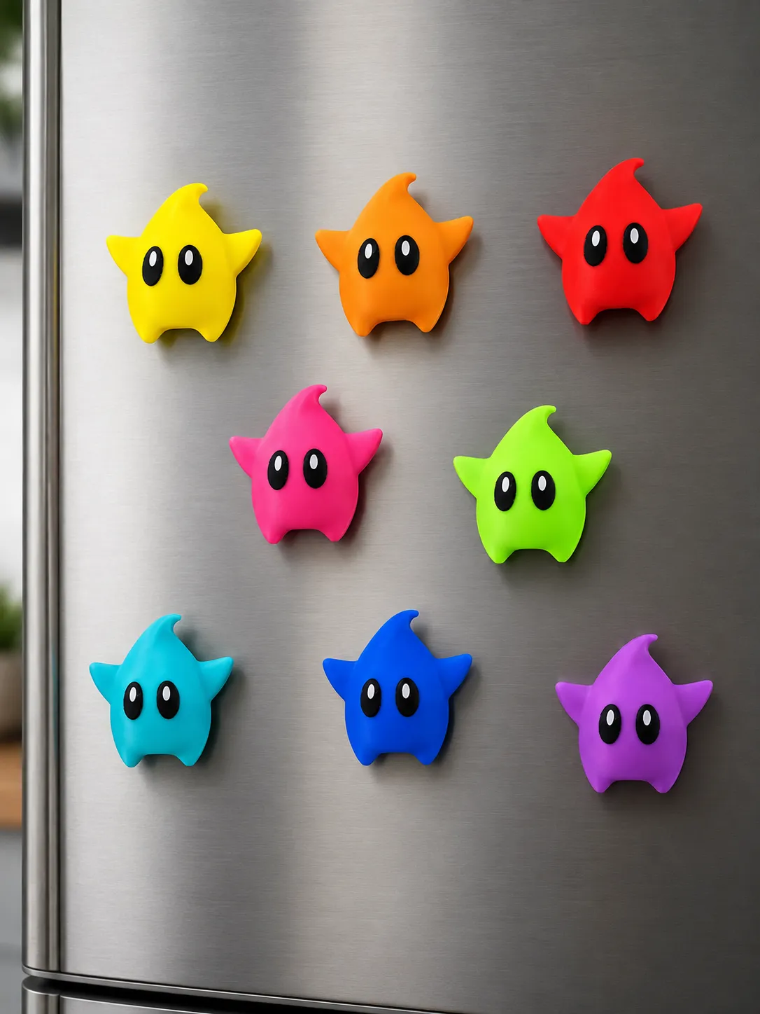Luma Star Mario Fridge Magnets, photo 2 of 4 - Luma Star Mario Fridge Magnets Kitchen & Dining
