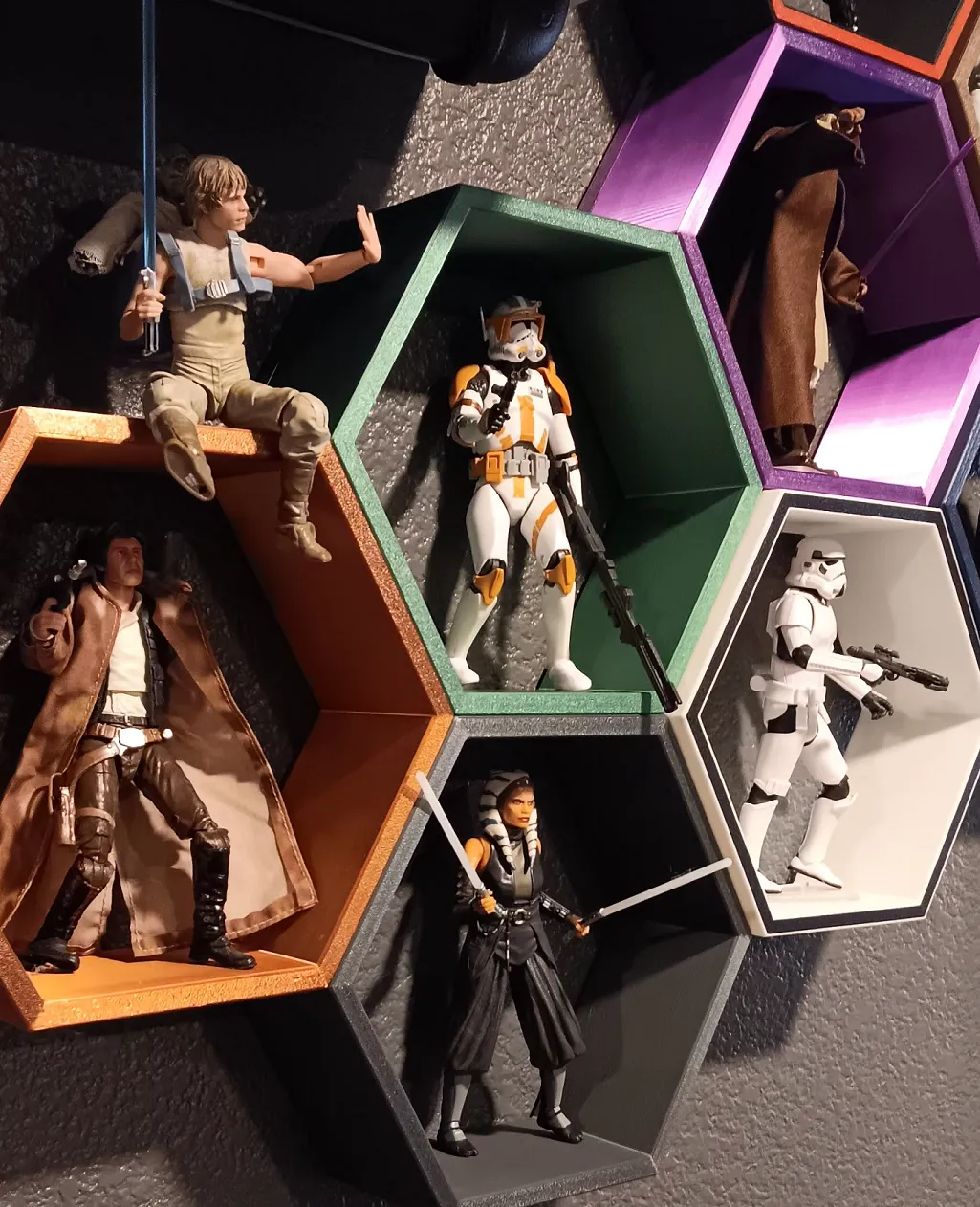 Hexagon Shelf Wall: Action Figure Addition, photo 3 of 4 - Hexagon Shelf Wall: Action Figure Addition Storage & Organisation