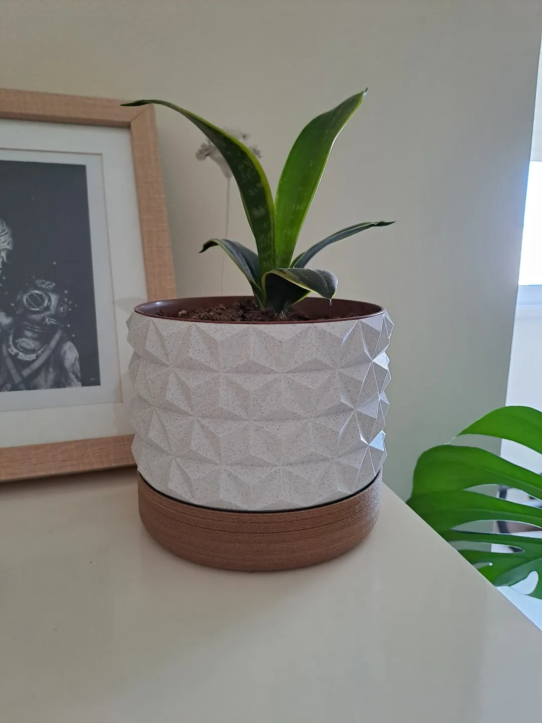 Geometric triwave 2 parts plant pot, photo 2 of 4 - Geometric triwave 2 parts plant pot Garden & Outdoor