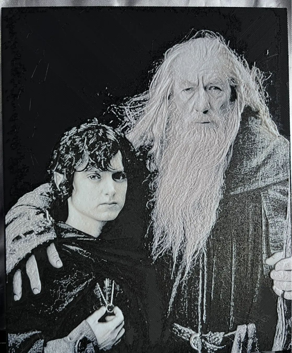 Frodo y Gandalf (the lord of the Rings) hueforge - 2D Art, in stock in India