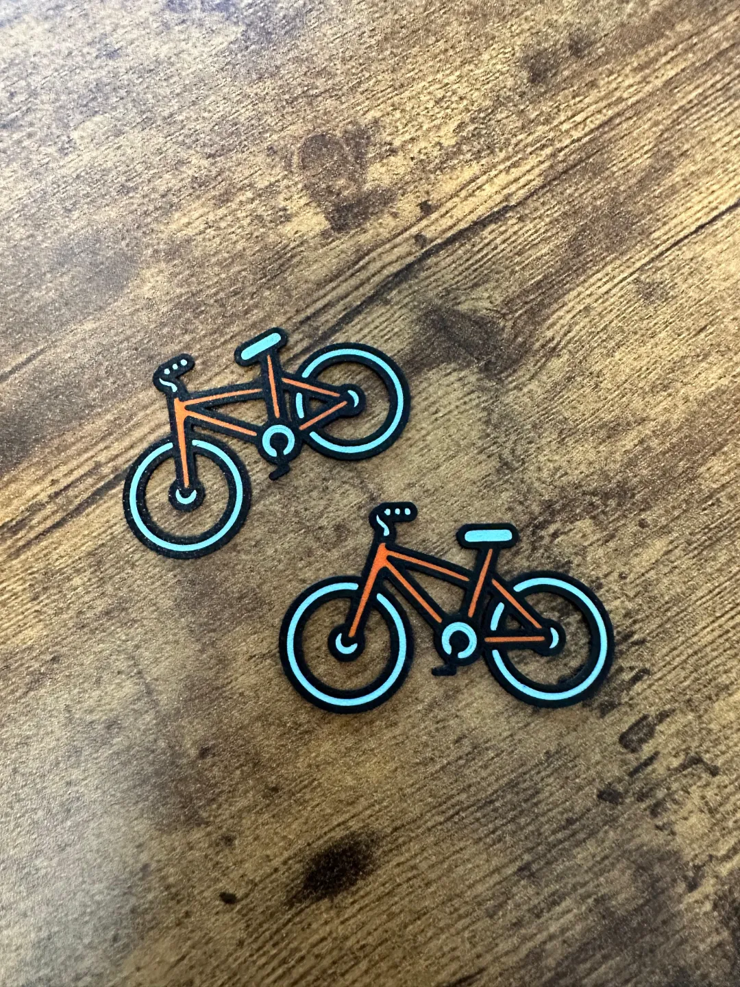 Colorful Cruiser Bicycle Keychain, photo 2 of 2 - Colorful Cruiser Bicycle Keychain Generative Art