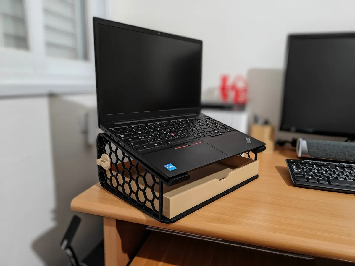 14/15.6 Laptop Stand with Tray and Cable Holder - Cable Trays & Management Boxes, in stock