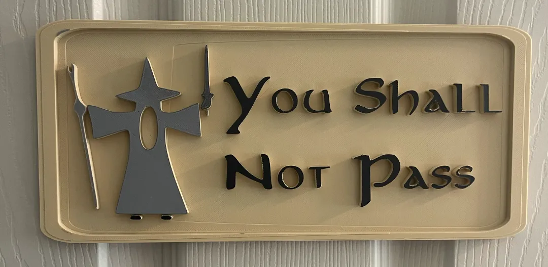 You Shall Not Pass - Gaming & Pop Culture Signs, in stock in India