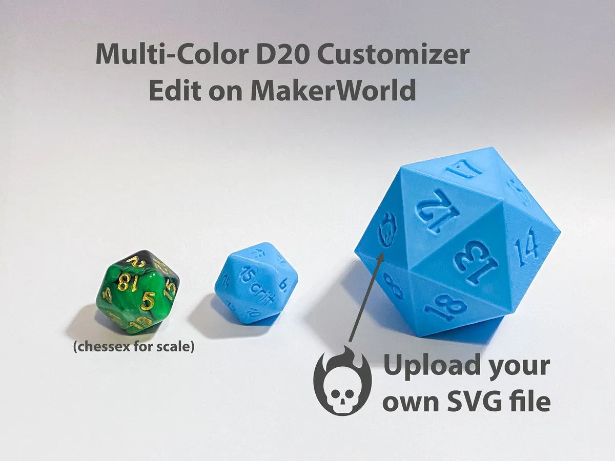 Parametric D20 Customizer
