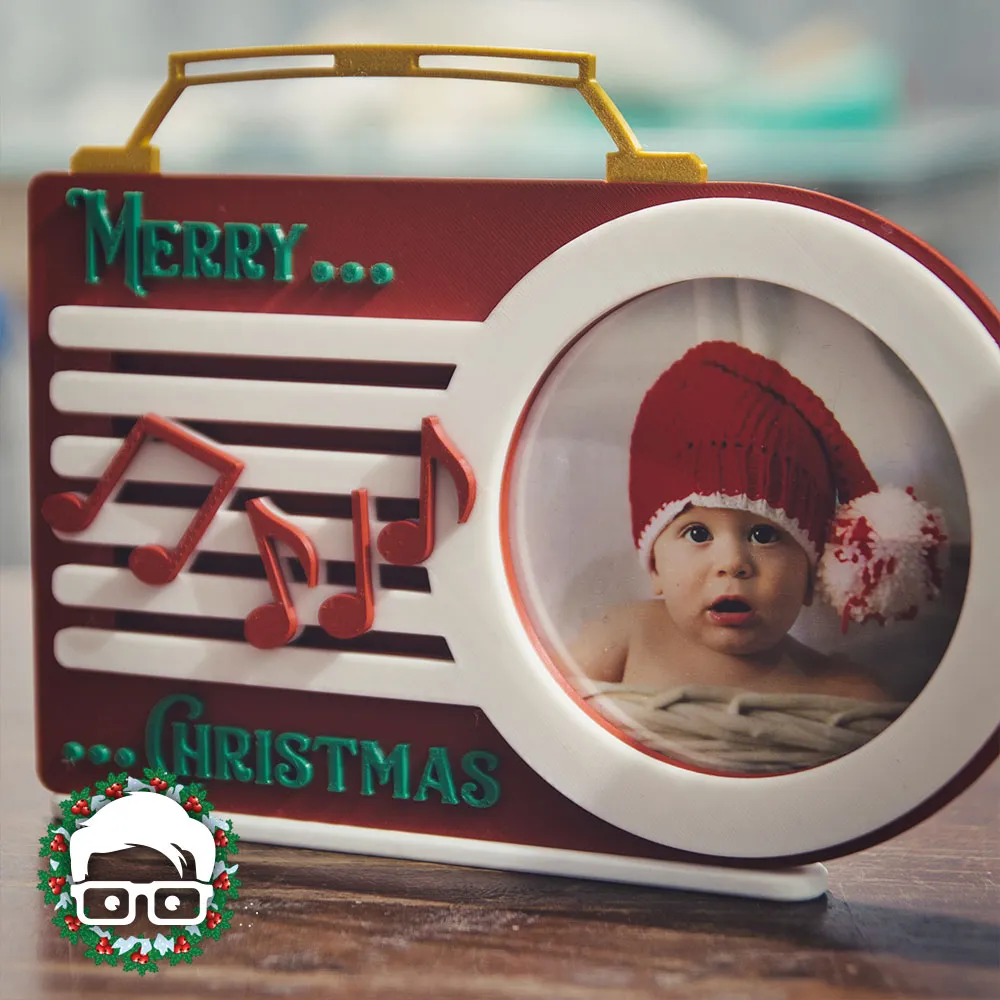 Vintage Christmas Radio Photo Frame, photo 4 of 4 - Vintage Christmas Radio Photo Frame Household