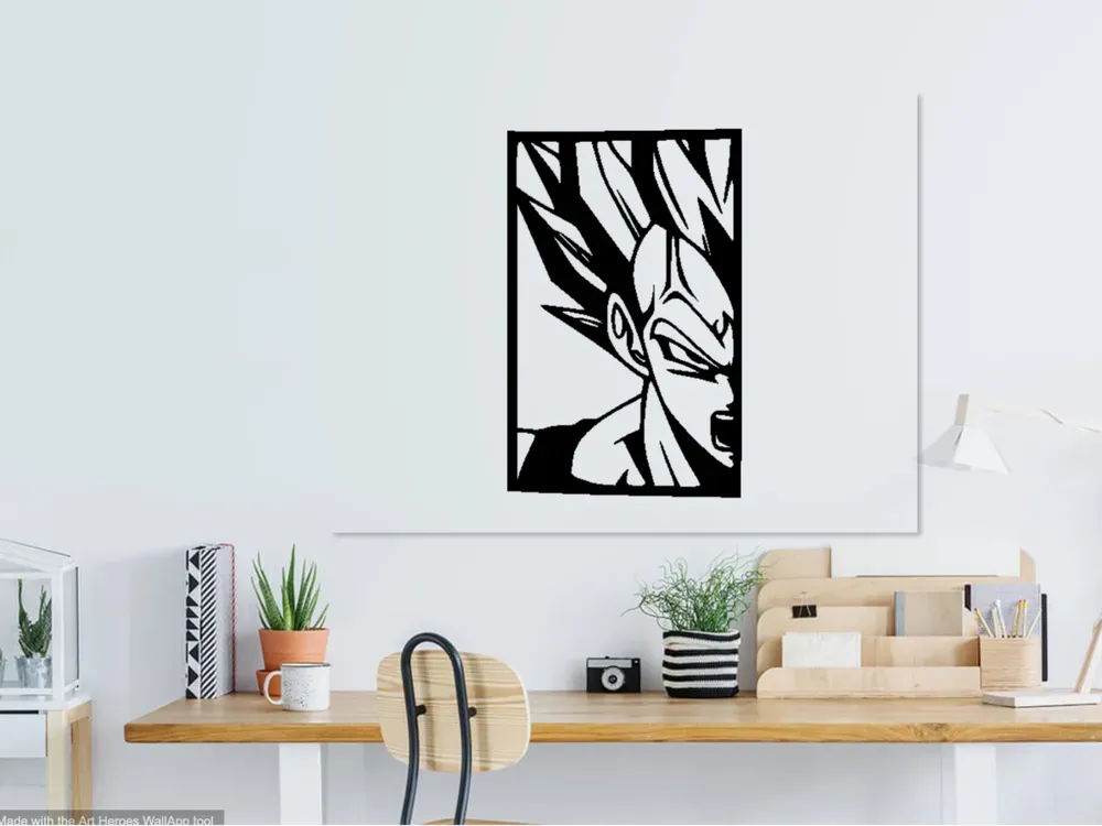 Vegeta and Goku 2d wall art - 2D Art, in stock in India